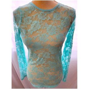 Sheer Lace Long Sleeve Top